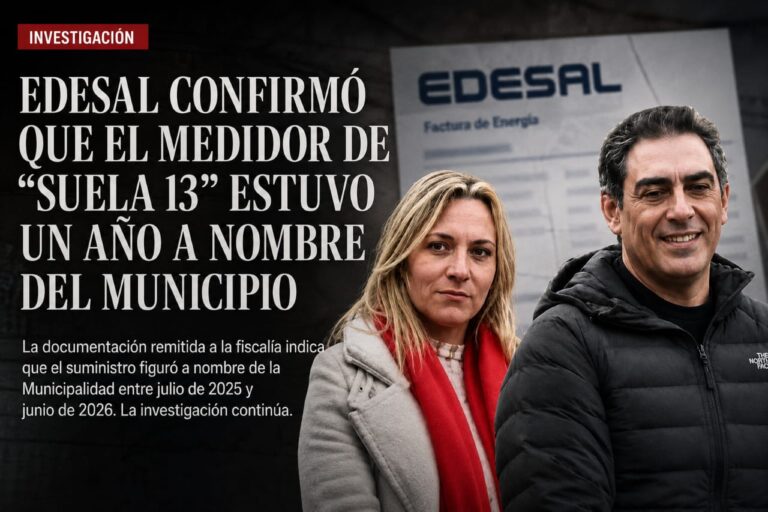 EDESAL confirmó que el medidor de «Suela 13» estuvo un año a nombre de la Municipalidad