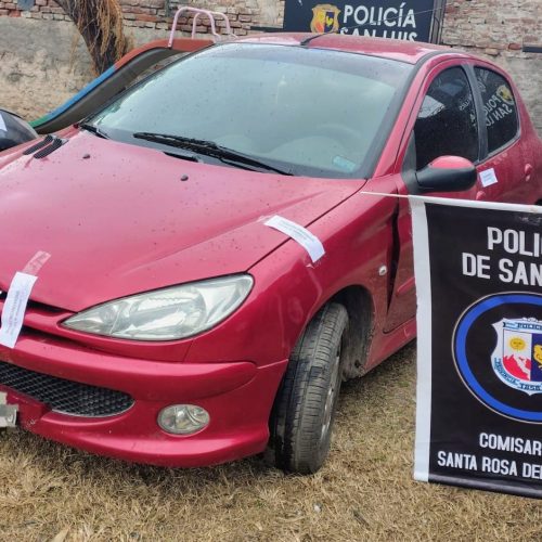 Santa Rosa del Conlara: allanamientos por robo calificado dejaron secuestro de armas de fuego, un vehículo y otros elementos