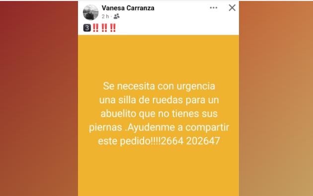 Una funcionaria de Poggi tuvo que pedir una silla de ruedas por Facebook y quedó al descubierto el abandono en discapacidad