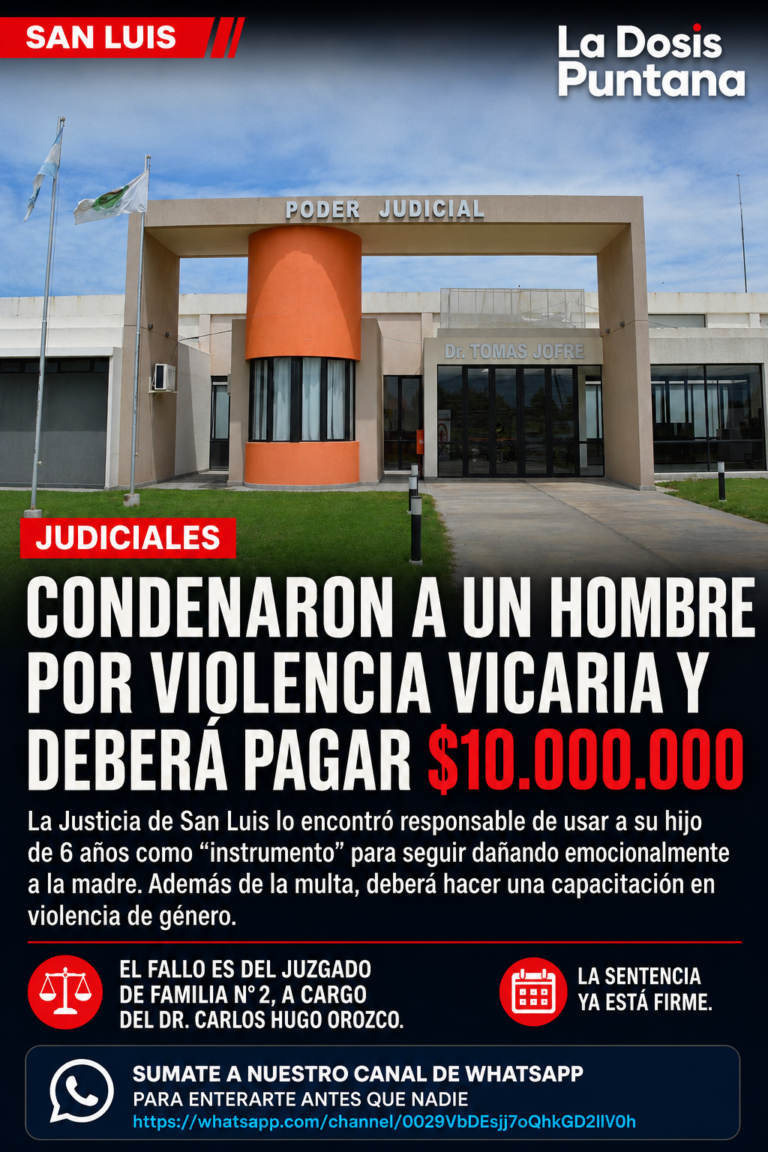 La Justicia sancionó un caso de violencia vicaria con una multa de $10.000.000