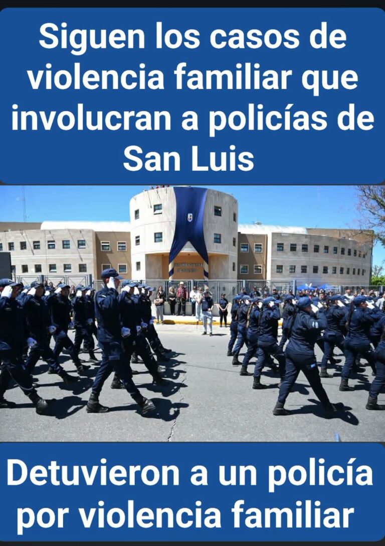 Detuvieron a un cabo de la Policía de San Luis por una causa de violencia familiar