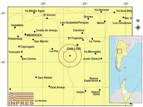 Sismo de magnitud 4,0 sacudió San Luis esta mañana