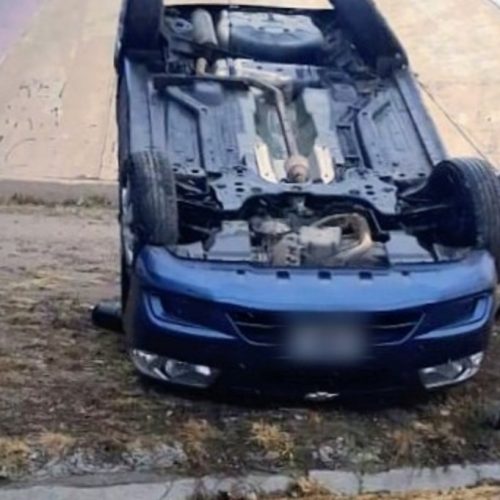 San Luis: una mujer resultó lesionada tras el vuelco de un automóvil