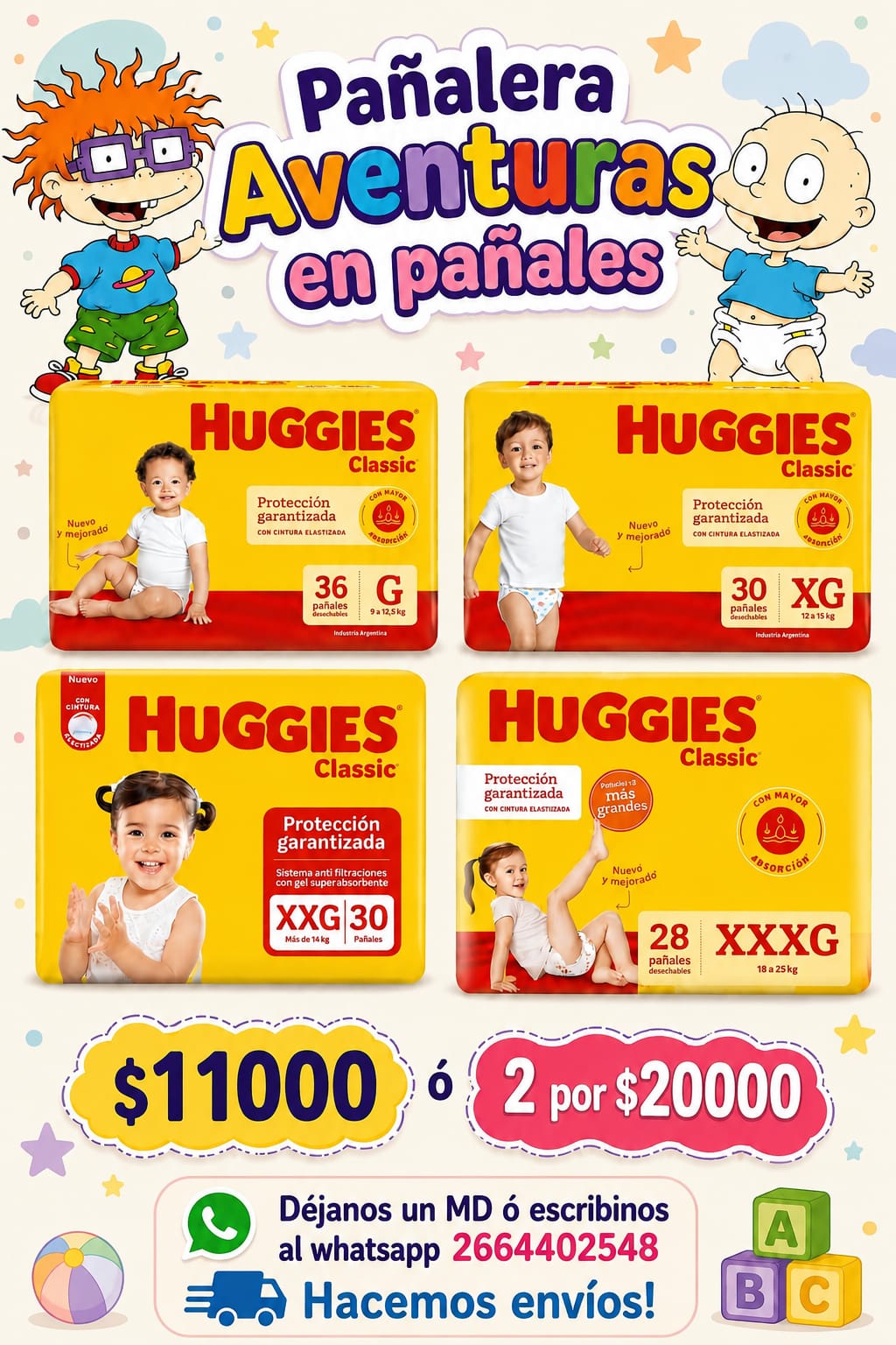 Pañales Huggies Classic