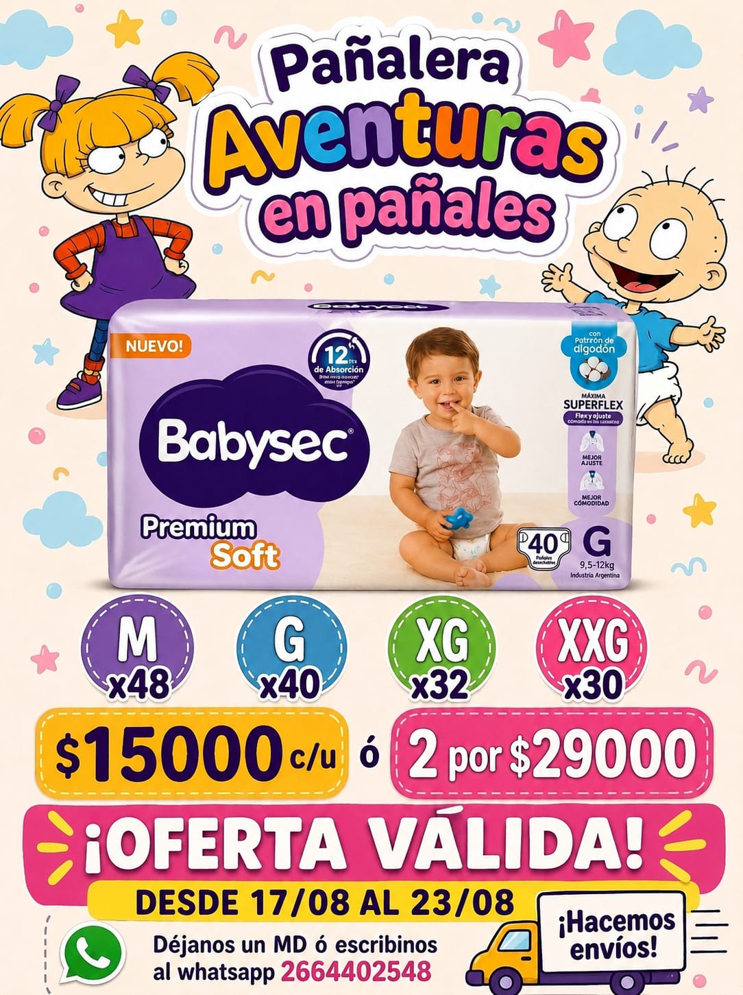 Pañales Babysec Premium