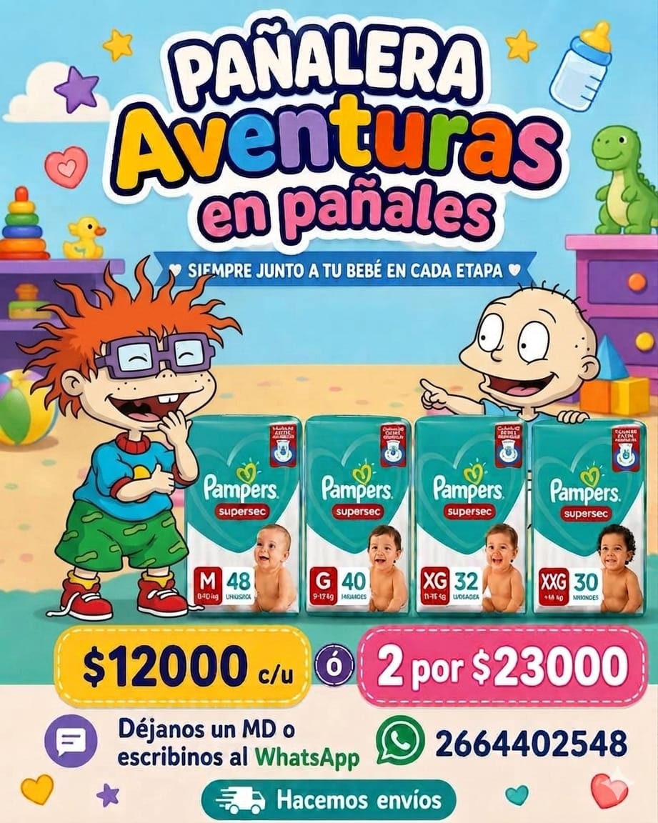 Pañales pampers supersec